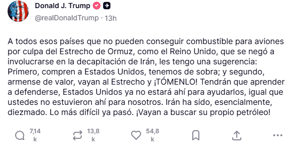TRUTHSOCIAL / @realDonaldTrump&nbsp;
