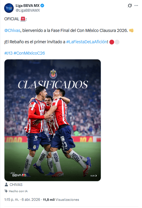 X / @LigaBBVAMX&nbsp;