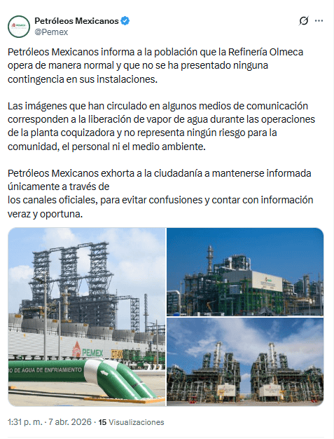 X / @Pemex&nbsp;