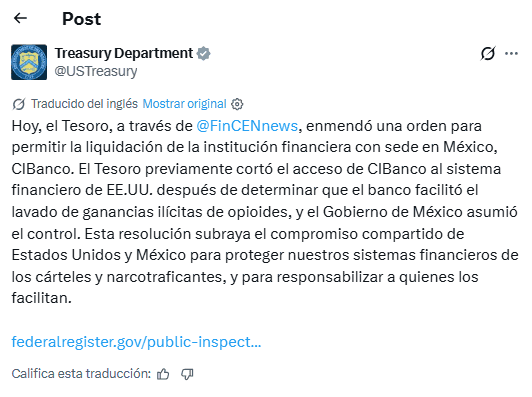 X / @USTreasury&nbsp;