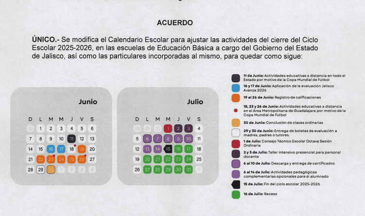 Es importante destacar que el 30 de junio marcará oficialmente el fin de las clases ordinarias para todos los alumnos de educación básica en el estado. ESPECIAL&nbsp;