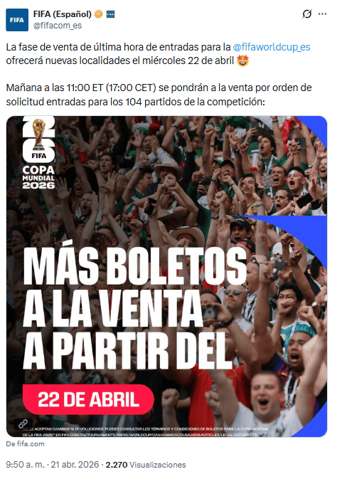 &nbsp;X / @fifacom_es