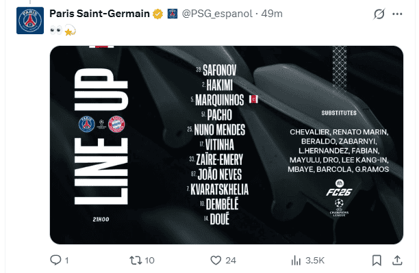 &nbsp;X / @PSG_espanol