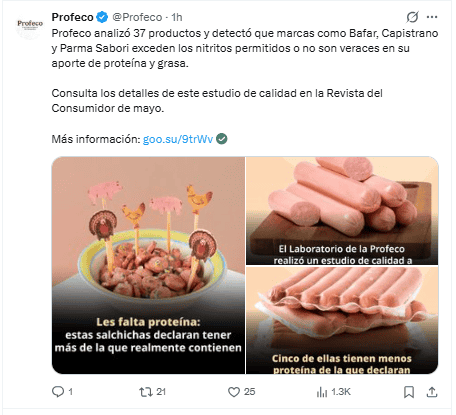 &nbsp;Comunicado de la Profeco. X / @Profeco