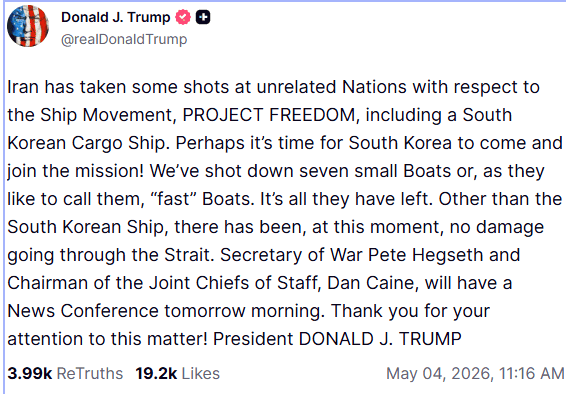 Declaraciones de Trump en Truth Social. ESPECIAL &nbsp;