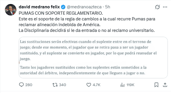 &nbsp;&nbsp;X / @medranoazteca