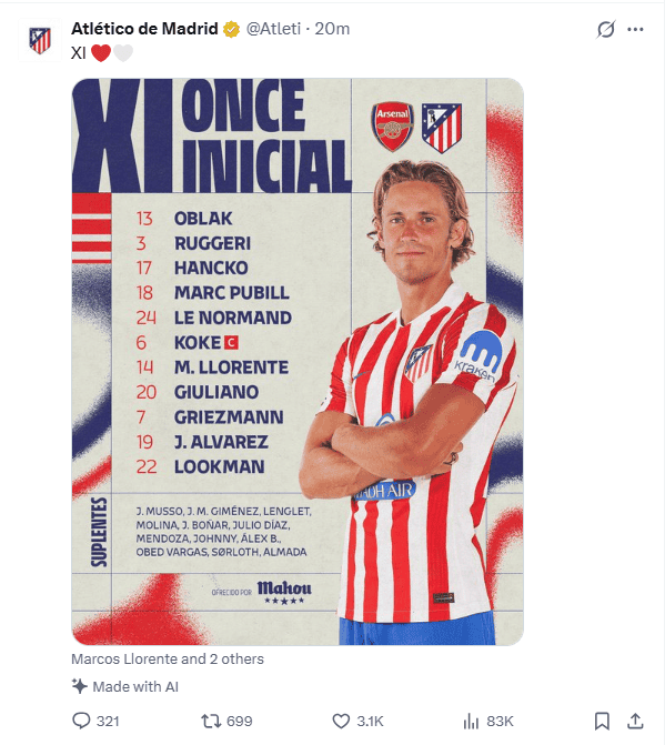 &nbsp;X / @Atleti
