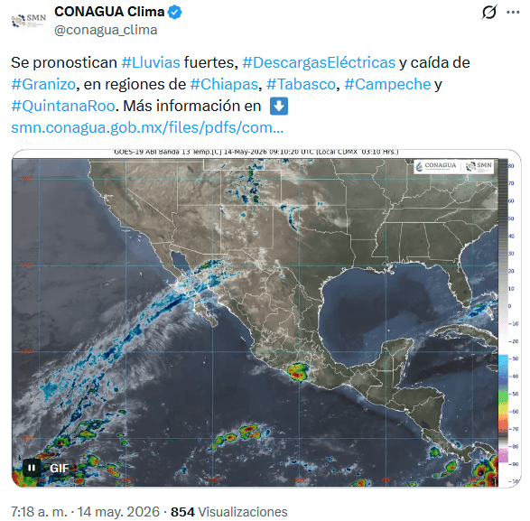 &nbsp;X / @conagua_clima
