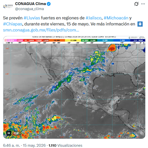 X / @conagua_clima&nbsp;