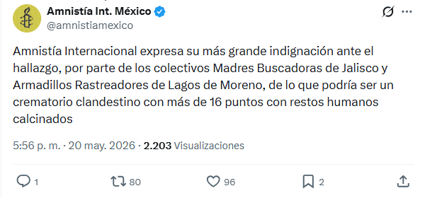 &nbsp;ESPECIAL/X/ @amnistiamexico
