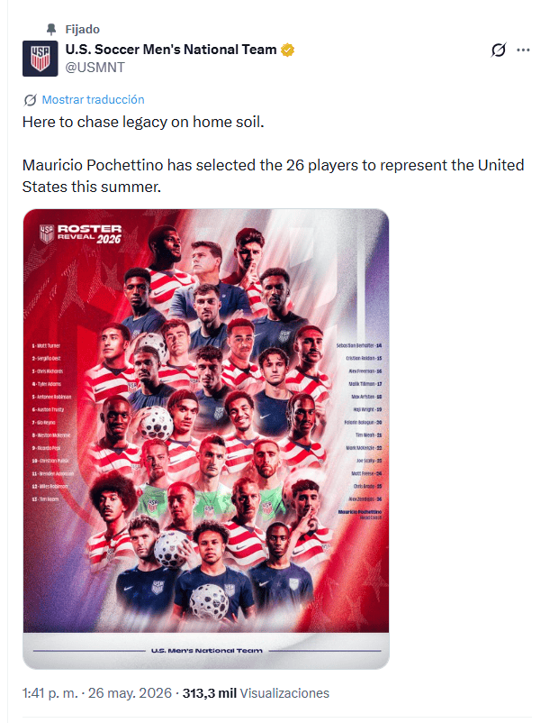 X / @USMNT&nbsp;