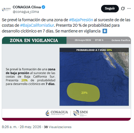 X / @conagua_clima&nbsp;