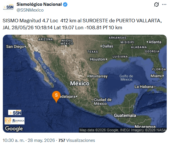 &nbsp;X / @SSNMexico
