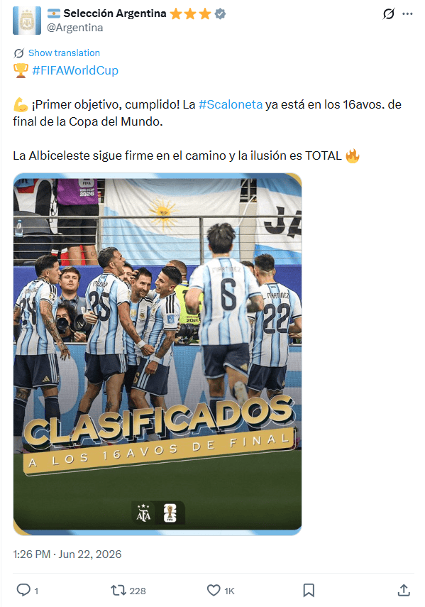 X / @Argentina&nbsp;