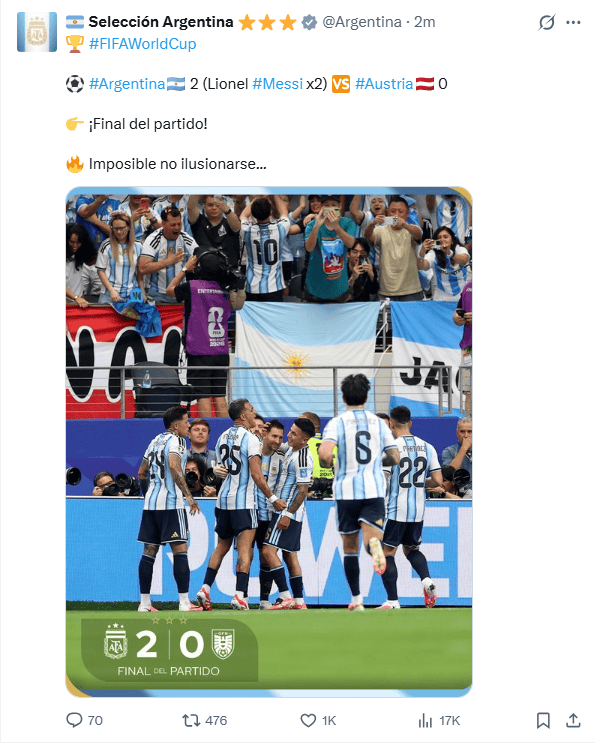 &nbsp;X / @Argentina