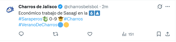 X / @charrosbeisbol&nbsp;