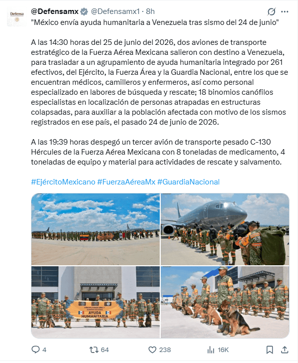 &nbsp;X / @Defensamx1