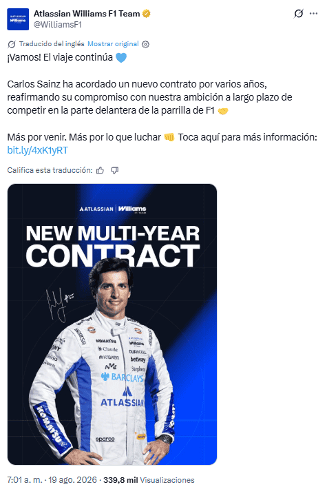 X / @WilliamsF1&nbsp;