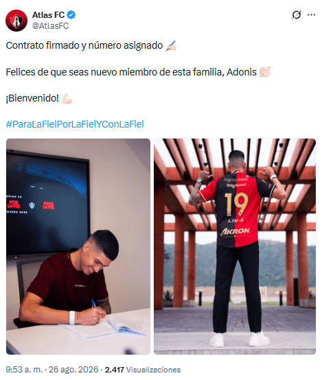 X / @AtlasFC&nbsp;