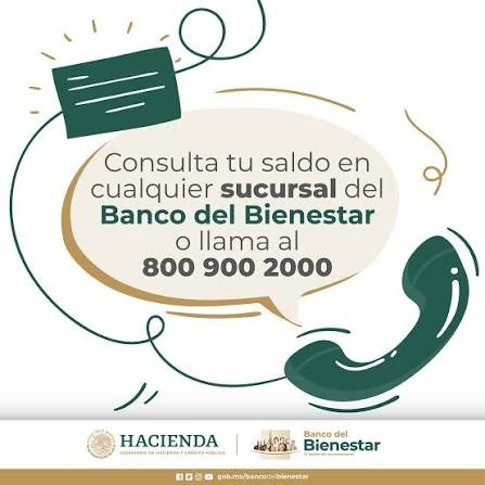 &nbsp;La consulta de saldo se puede hacer vía telefónica. Banco del Bienestar