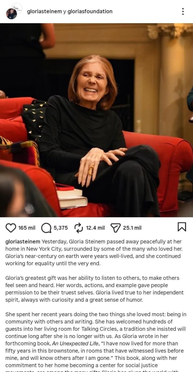 IG / @gloriasteinmen&nbsp;