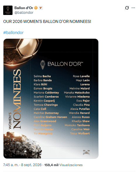 X / @ballondor&nbsp;