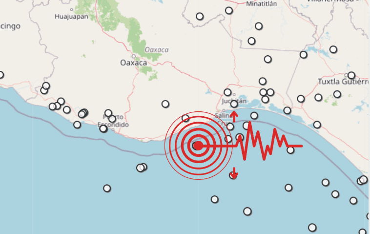 &nbsp;Sismo en Oaxaca. ESPECIAL / SSN