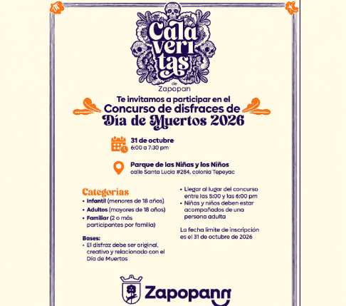 El Gobierno Municipal de Zapopan invita a la ciudadanía a disfrutar de la velada tradicional de 
