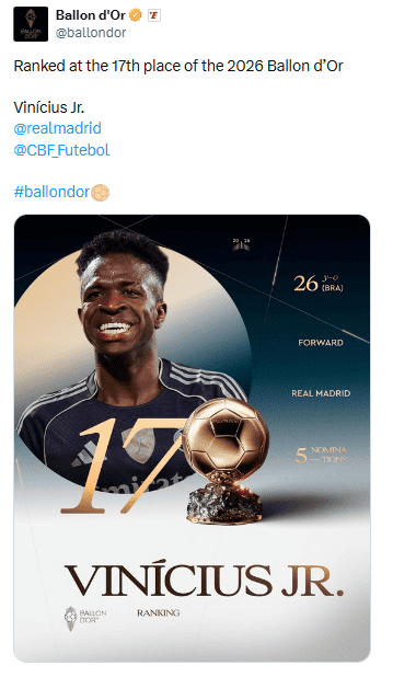 X / @ballondor&nbsp;