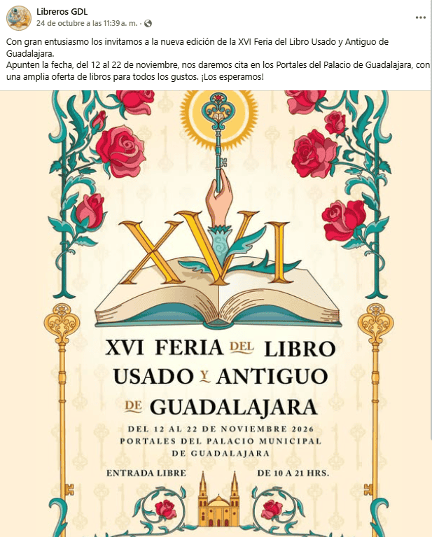 FACEBOOK / Libreros GDL&nbsp;