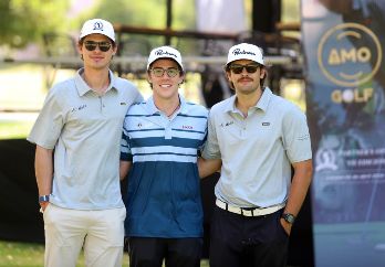 Pablo Diaz del Castillo, Álvaro Lapuente y Pablo Martínez Gallardo, organizadores del torneo de golf VII Skarch Partners Open by Panorama. GENTE BIEN JALISCO / C. Jimeno