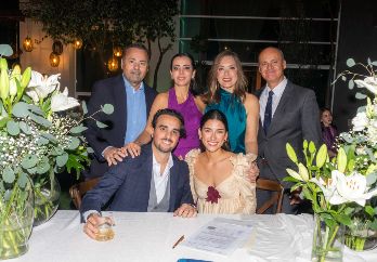 Armando Lozano, Marisa Escárcega, Ana Sofía Rivera, Gustavo Kury, Armando Lozano y Sofía Kury. GENTE BIEN JALISCO / A. Rodríguez